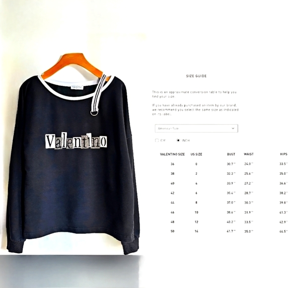 🇮🇹 Valentino Black & White Rhinestone Long Sleeve Top - Picture 16 of 16